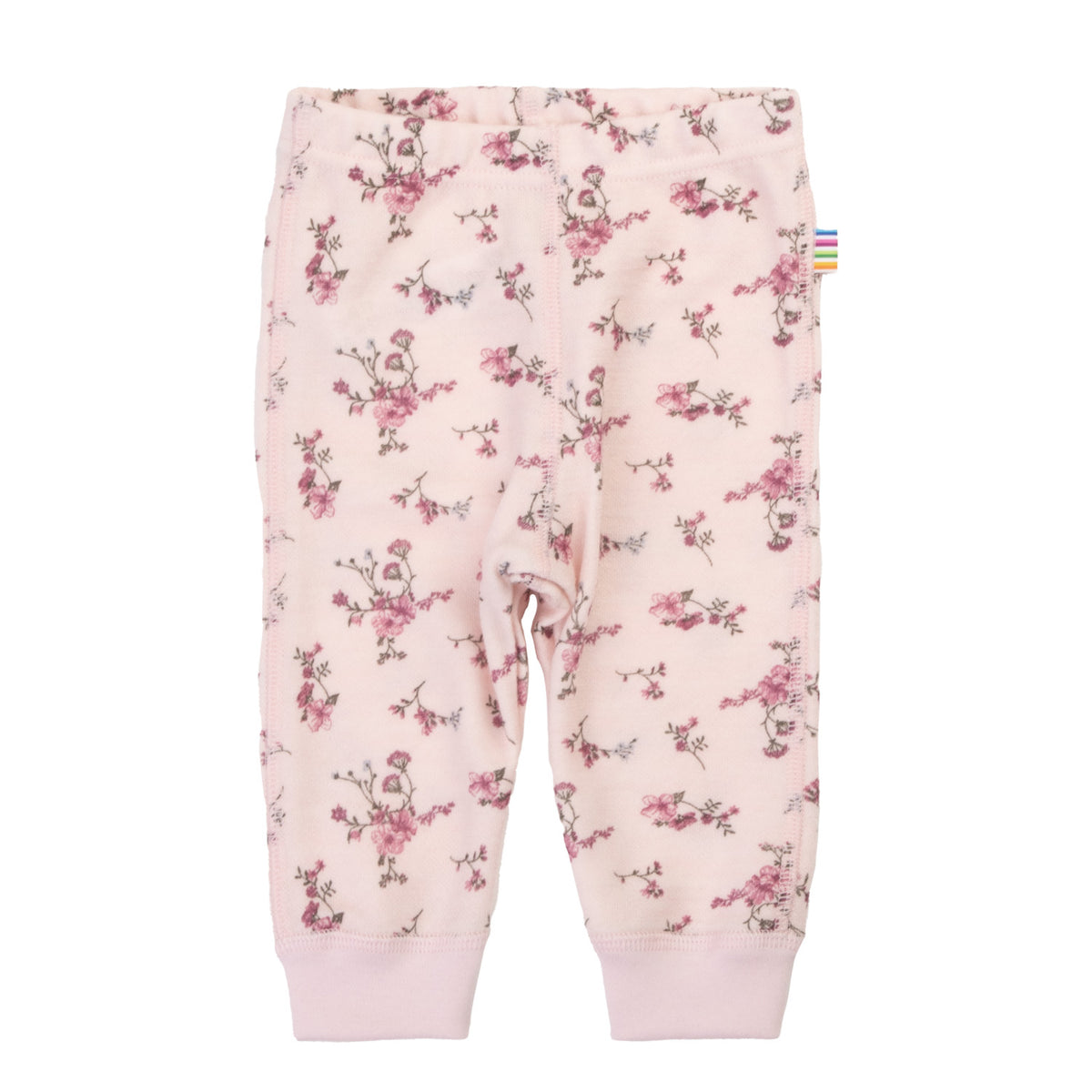 Joha - Leggings i ull/bambus «Flora & Cars» Lys rosa