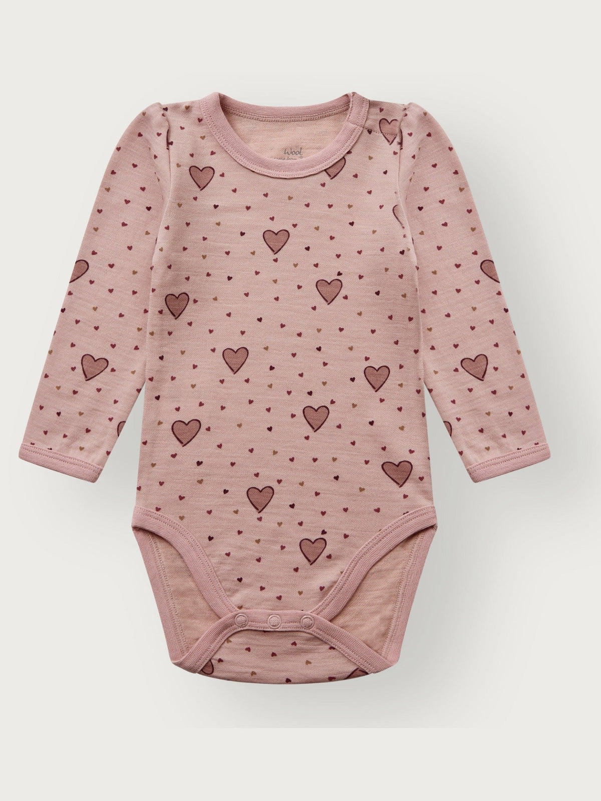 Hust and Claire - Body i ull/bambus "Hearts Puff" Dusty Rose