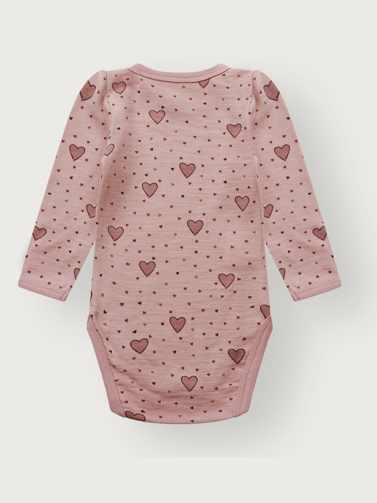 Hust and Claire - Body i ull/bambus "Hearts Puff" Dusty Rose