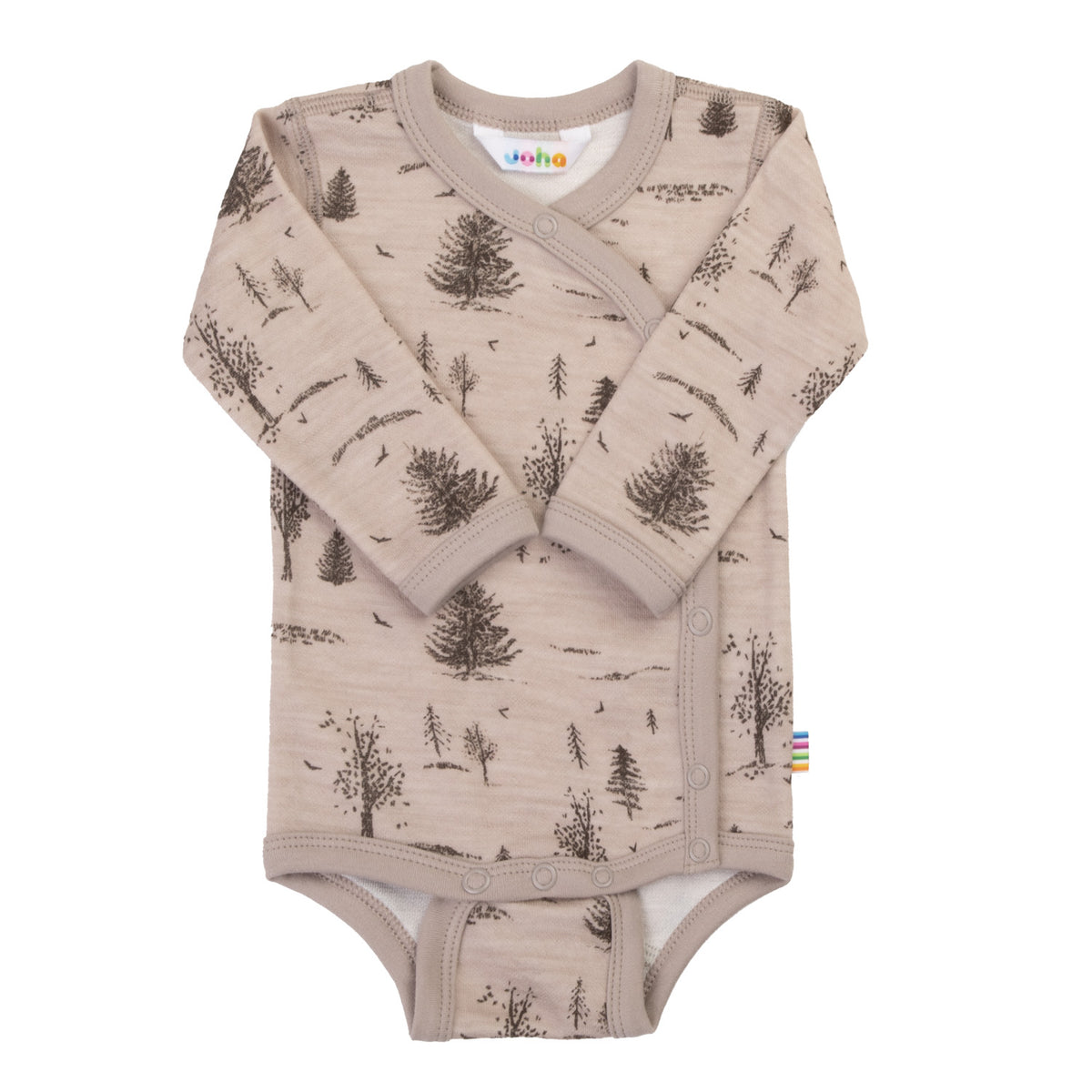 Joha - Fold-over body i ull/bambus «Forest» Beige