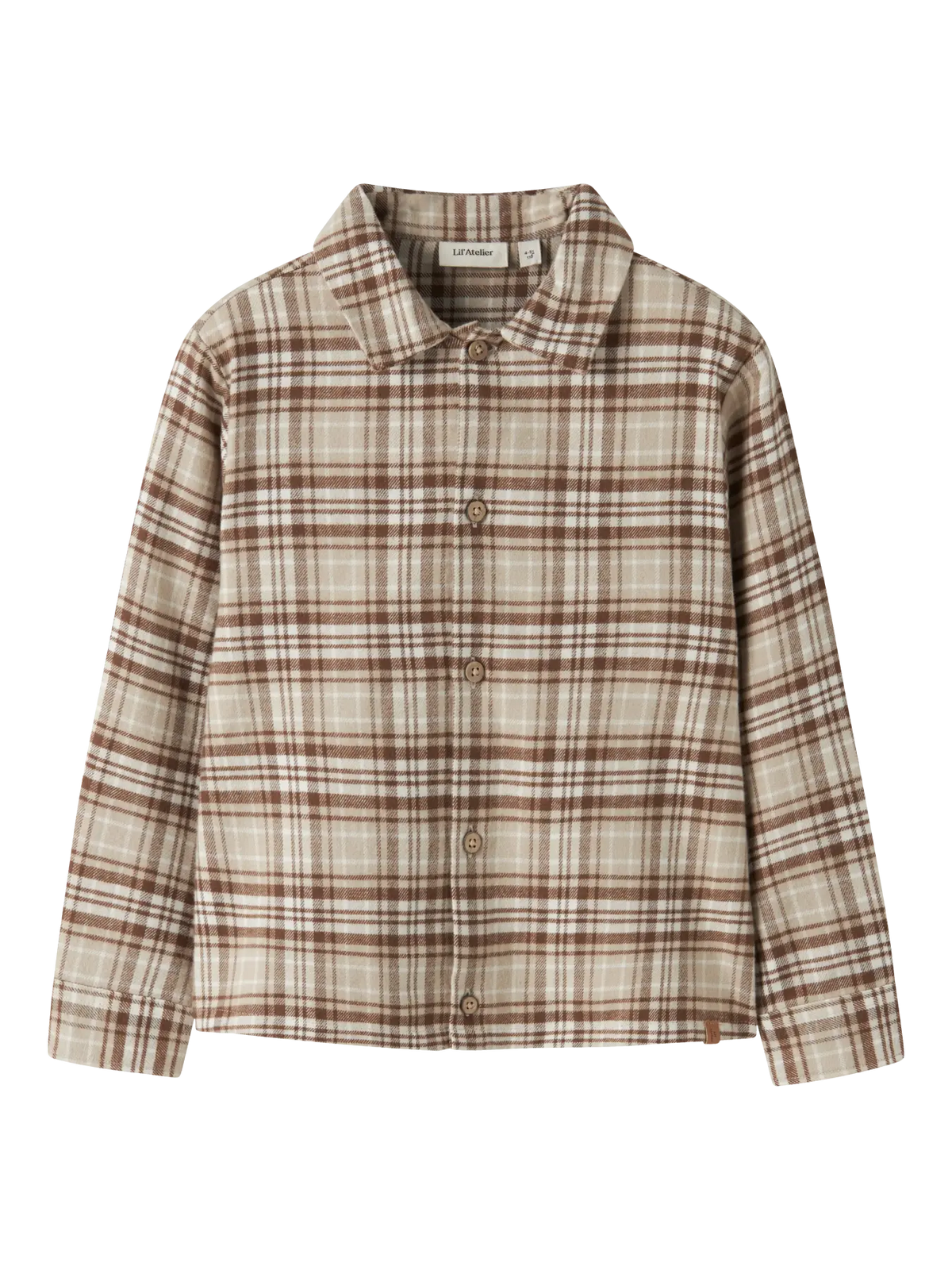 Lil`Atelier skjorte RENRIK White Pepper, forfra