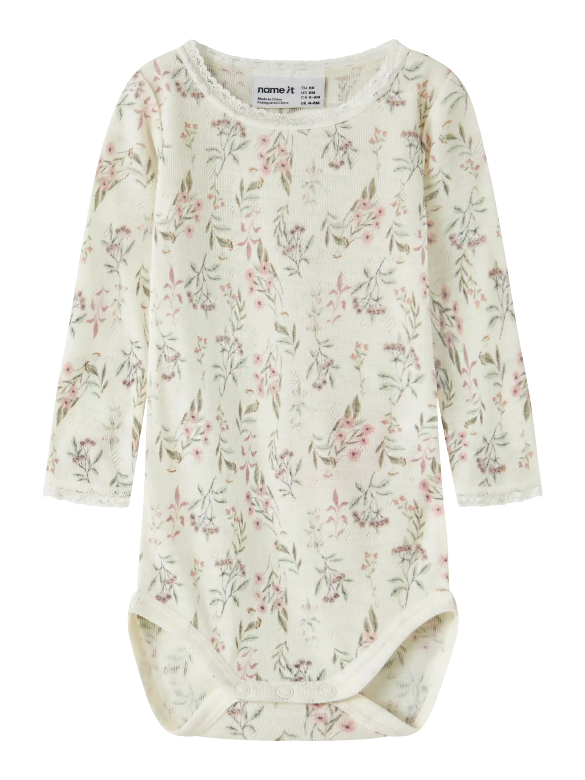 Name it - Body "WANG" Baby Snow White Blomster