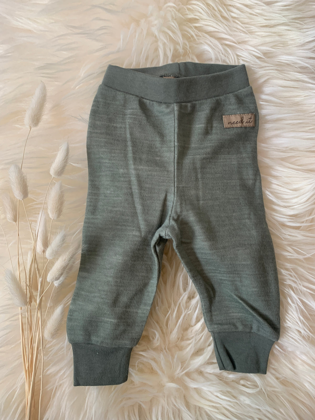 Need It - Leggings i ull/bambus "Digg" Skjønn Grø