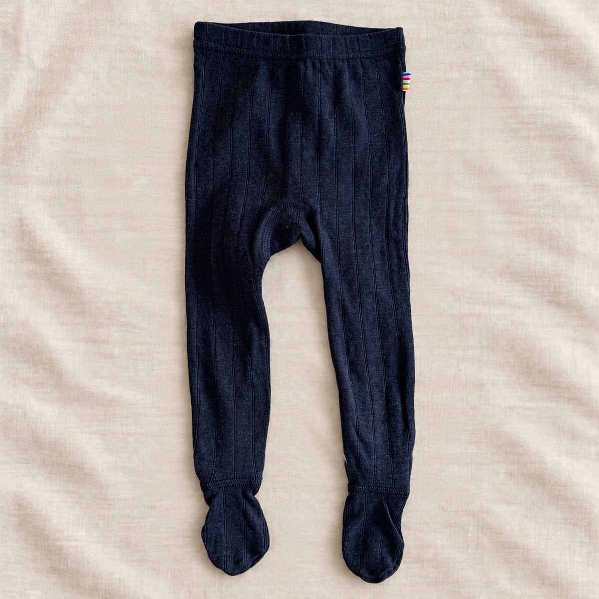 Joha - Leggings med fot i ull/silke Navy
