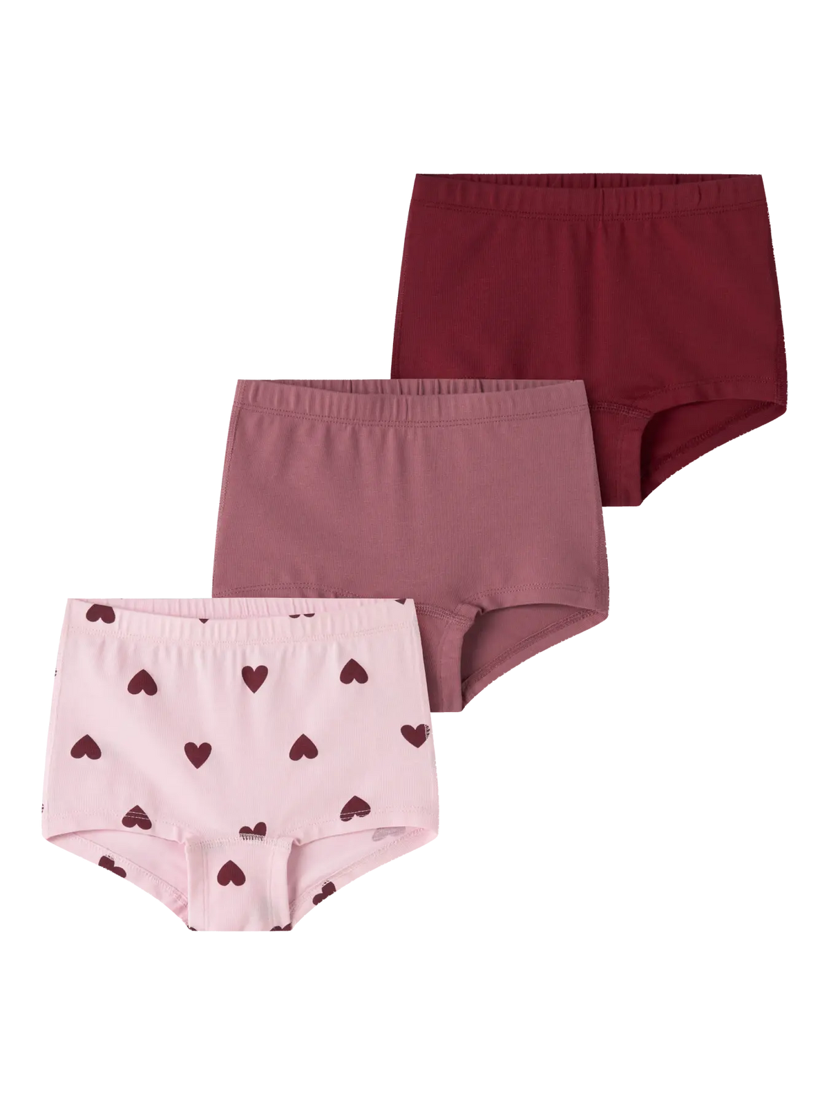 Name it truser 3-pk CUTIE HEART Parfait Pink, forfra