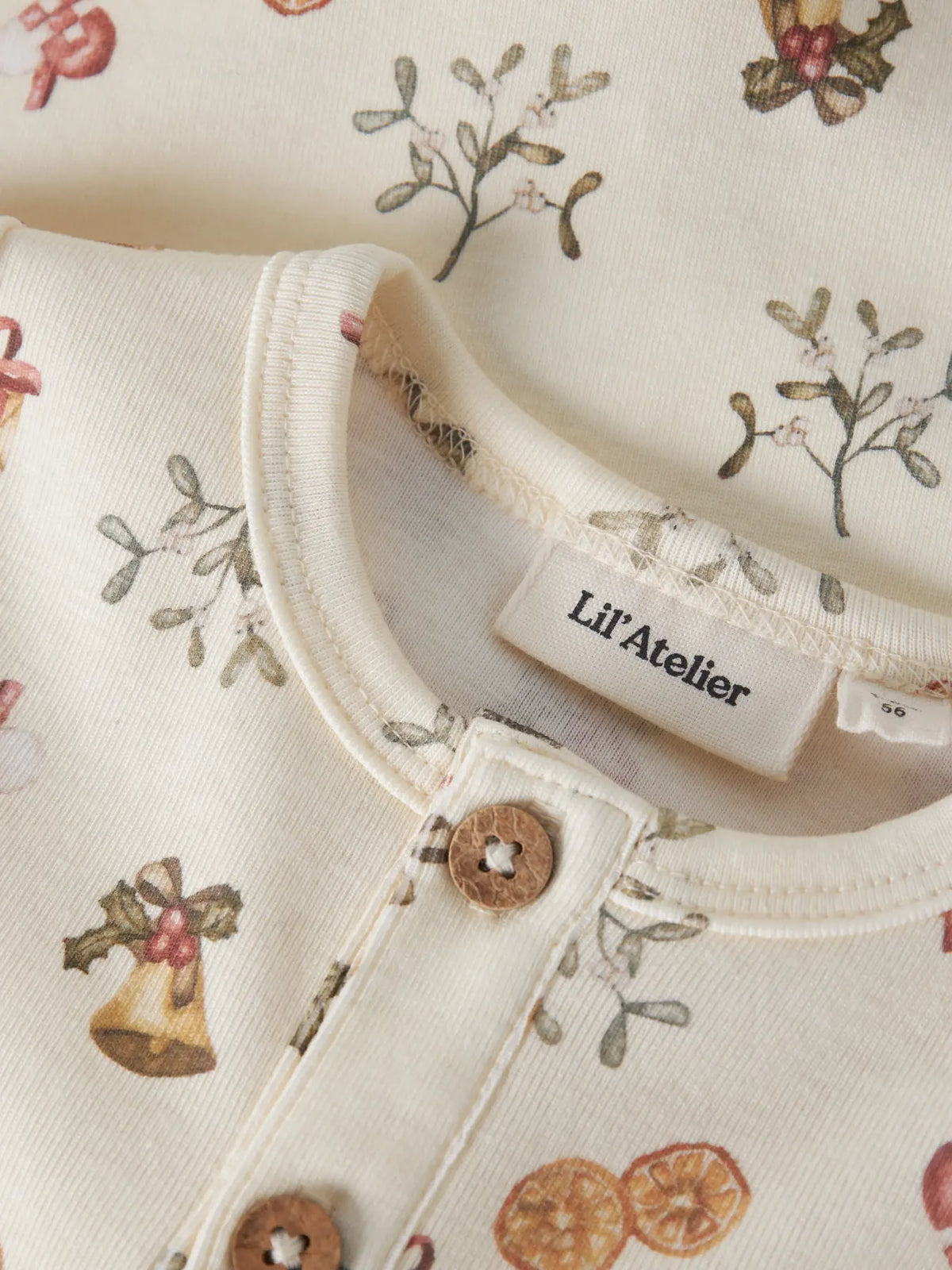 Lil`Atelier heldrakt LAYO Turtledove med julemønster Old Christmas