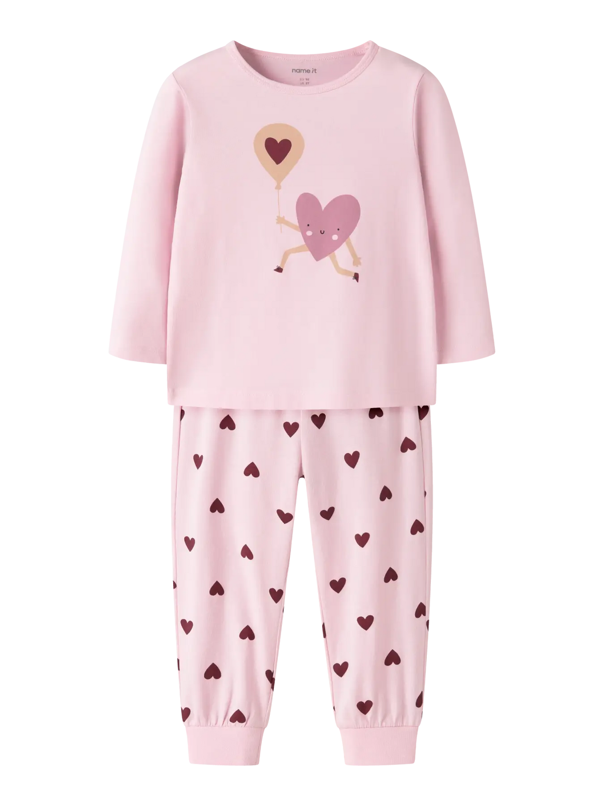 Name it nattsett CUTIE HEART Parfait Pink, forfra