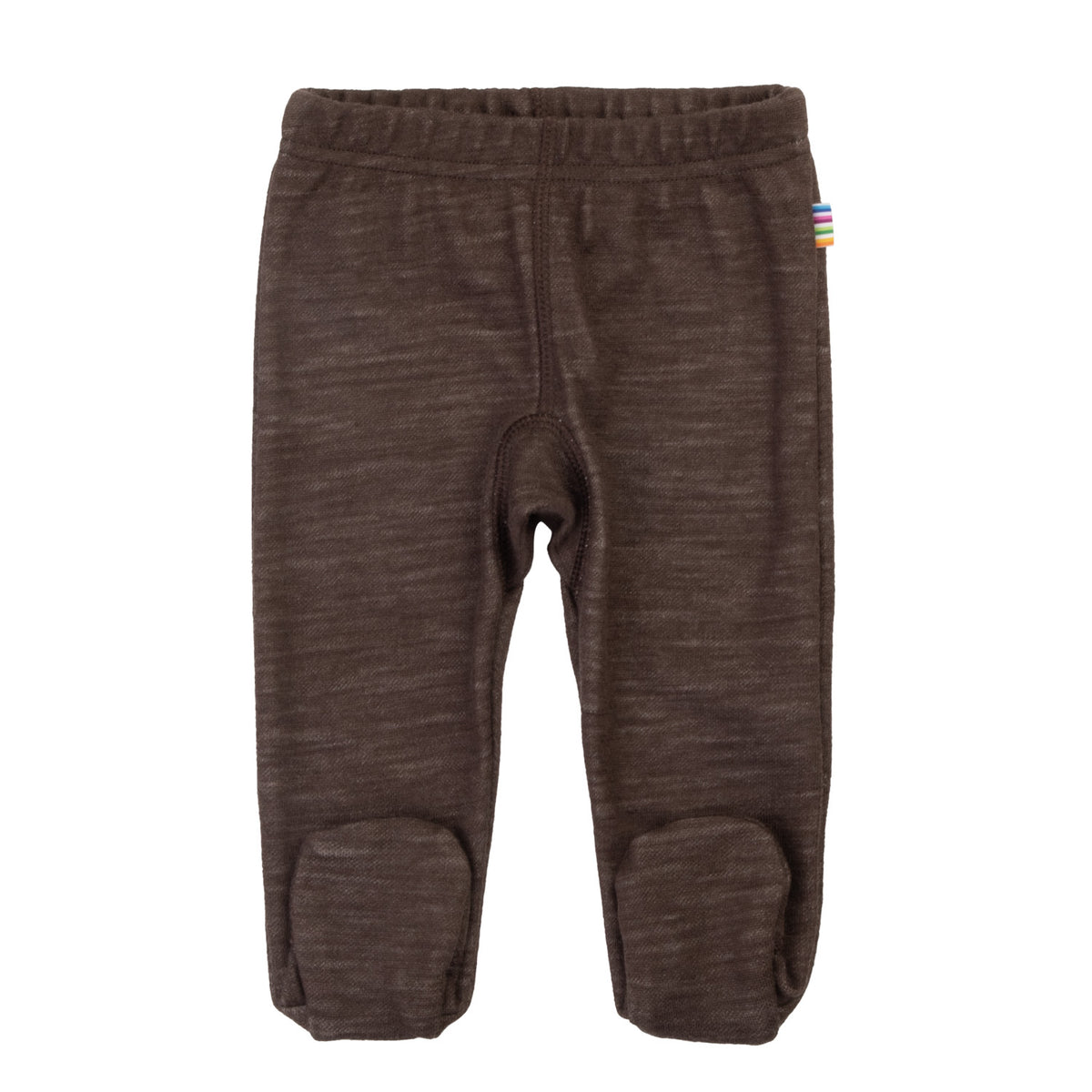 Joha - Leggings med fot i ull/bambus Mørk brun