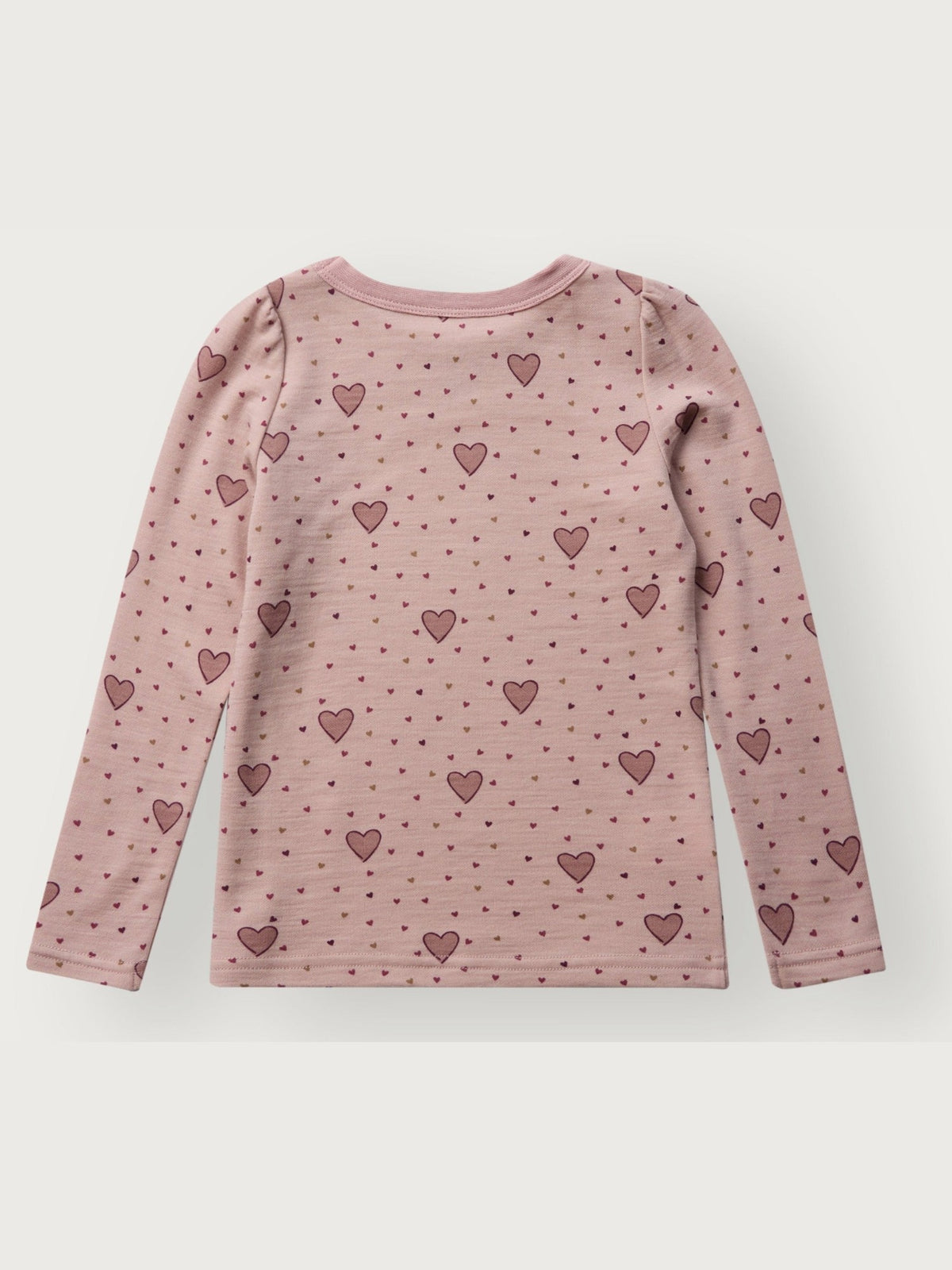 Hust and Claire - Trøye i ull/bambus "Hearts Puff" Dusty Rose