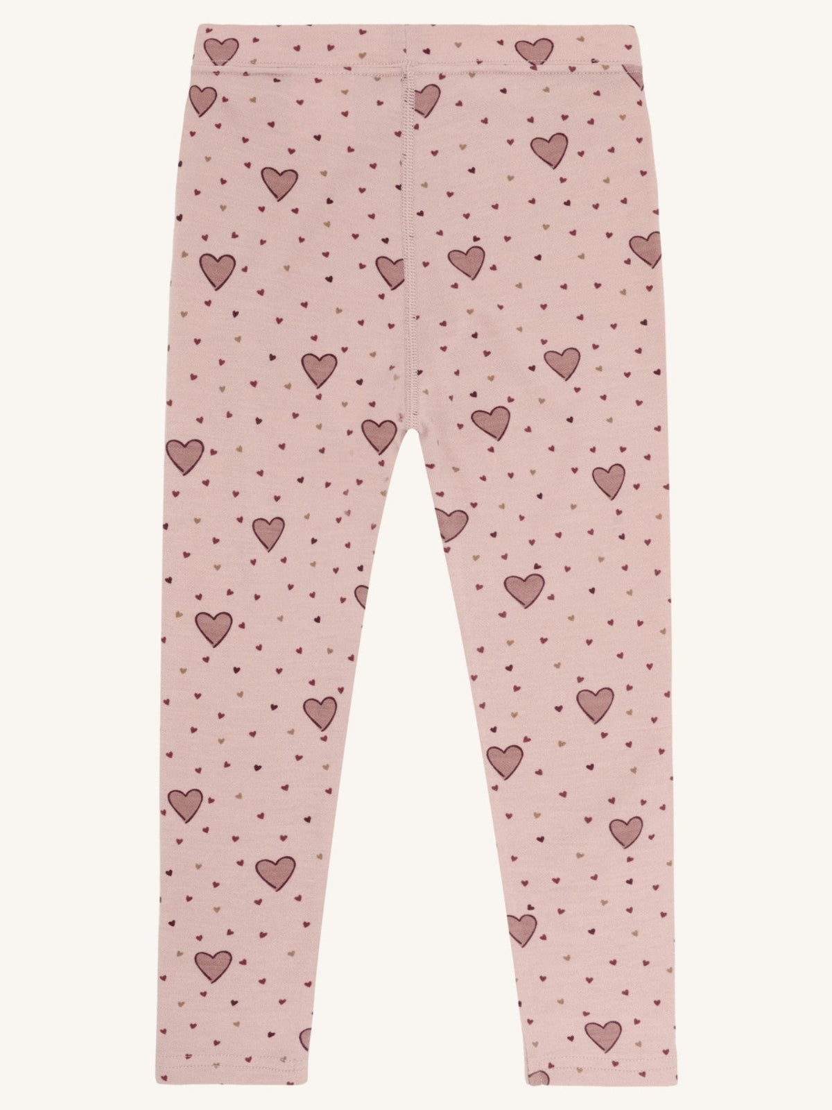 Hust and Claire - Leggings i ull/bambus "Hearts" Dusty Rose