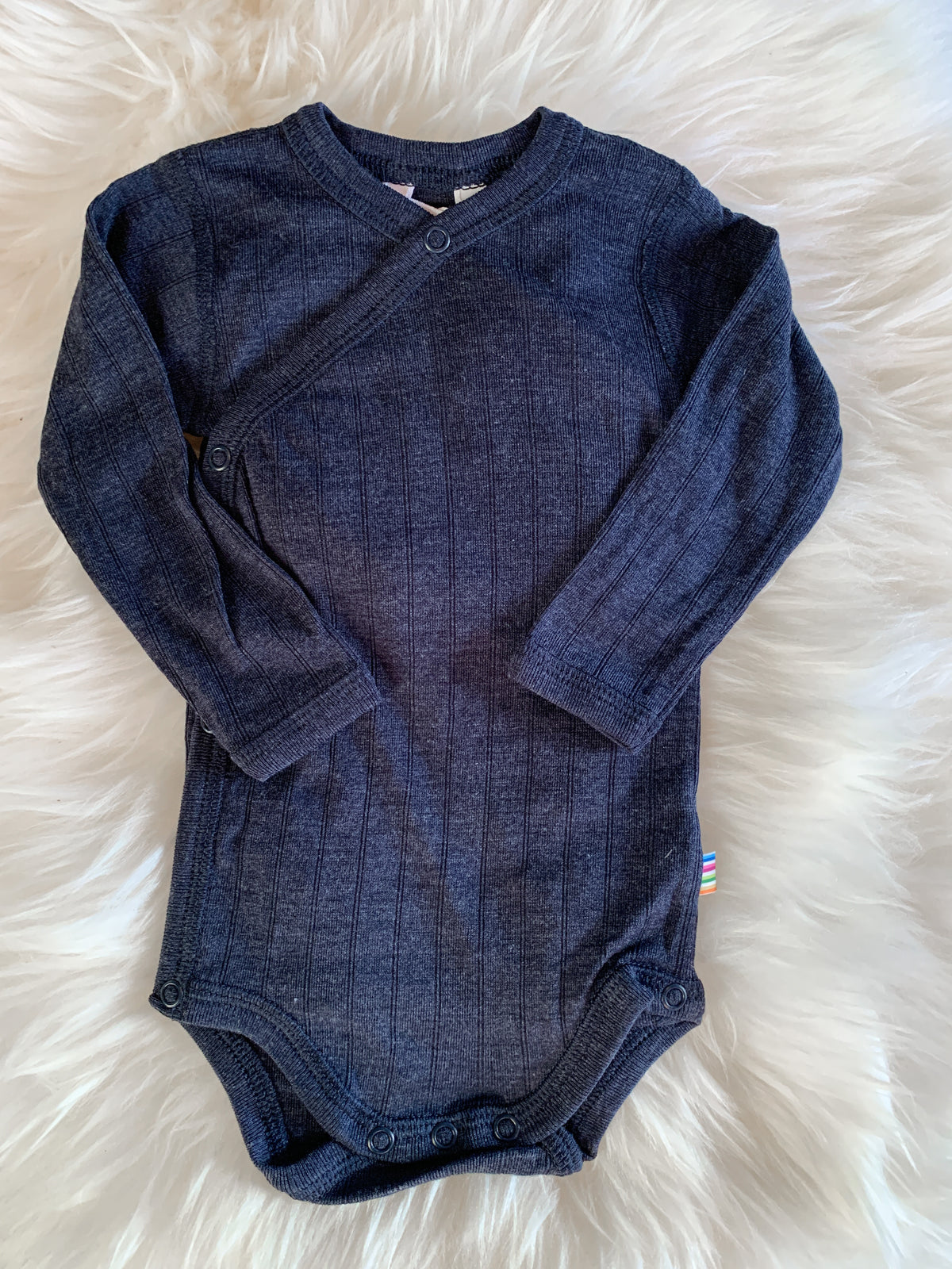 Joha - Fold-over body i ull /silke Navy