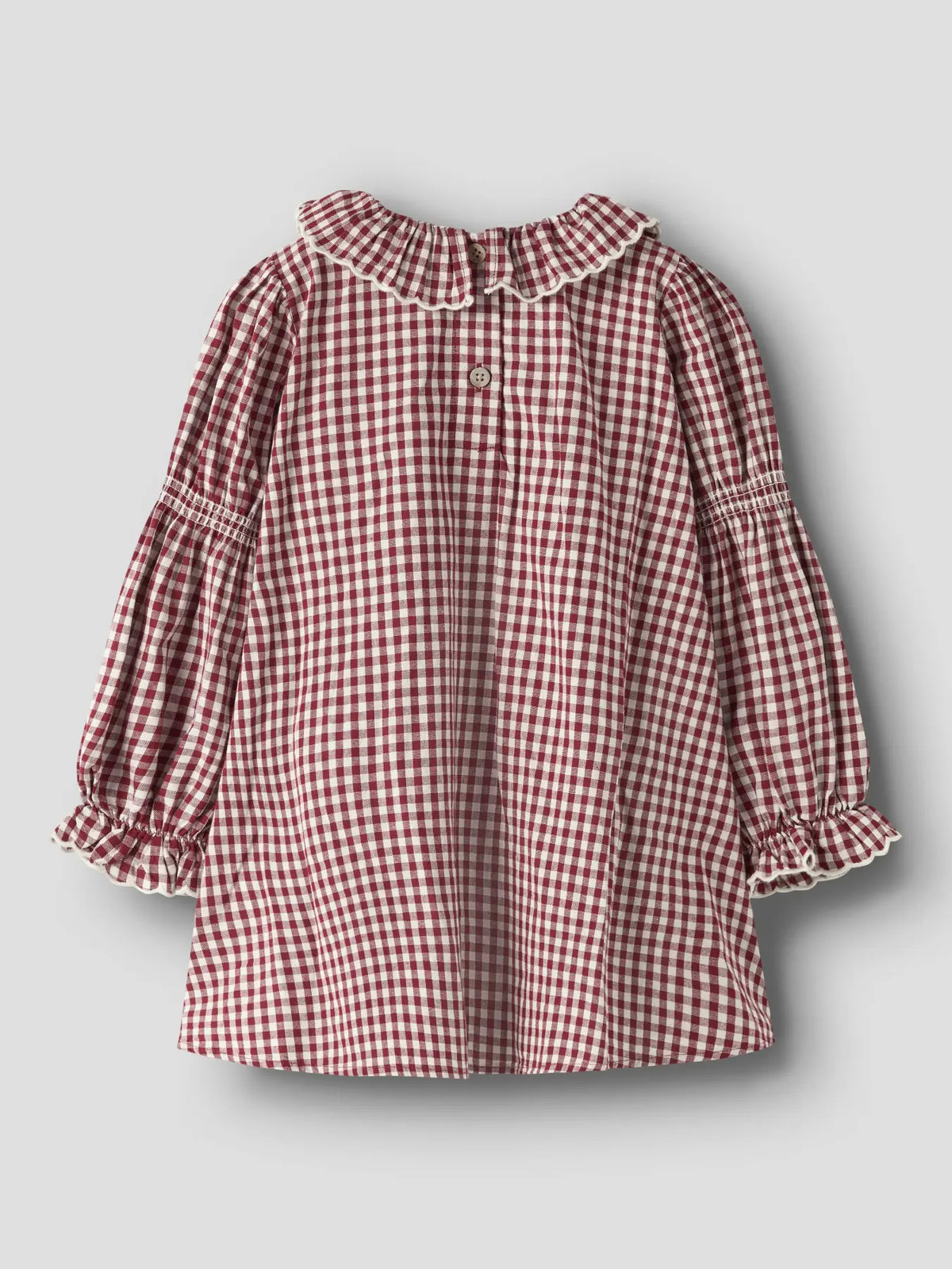 Lil`Atelier kjole FROANNE Biking Red rutete med krage