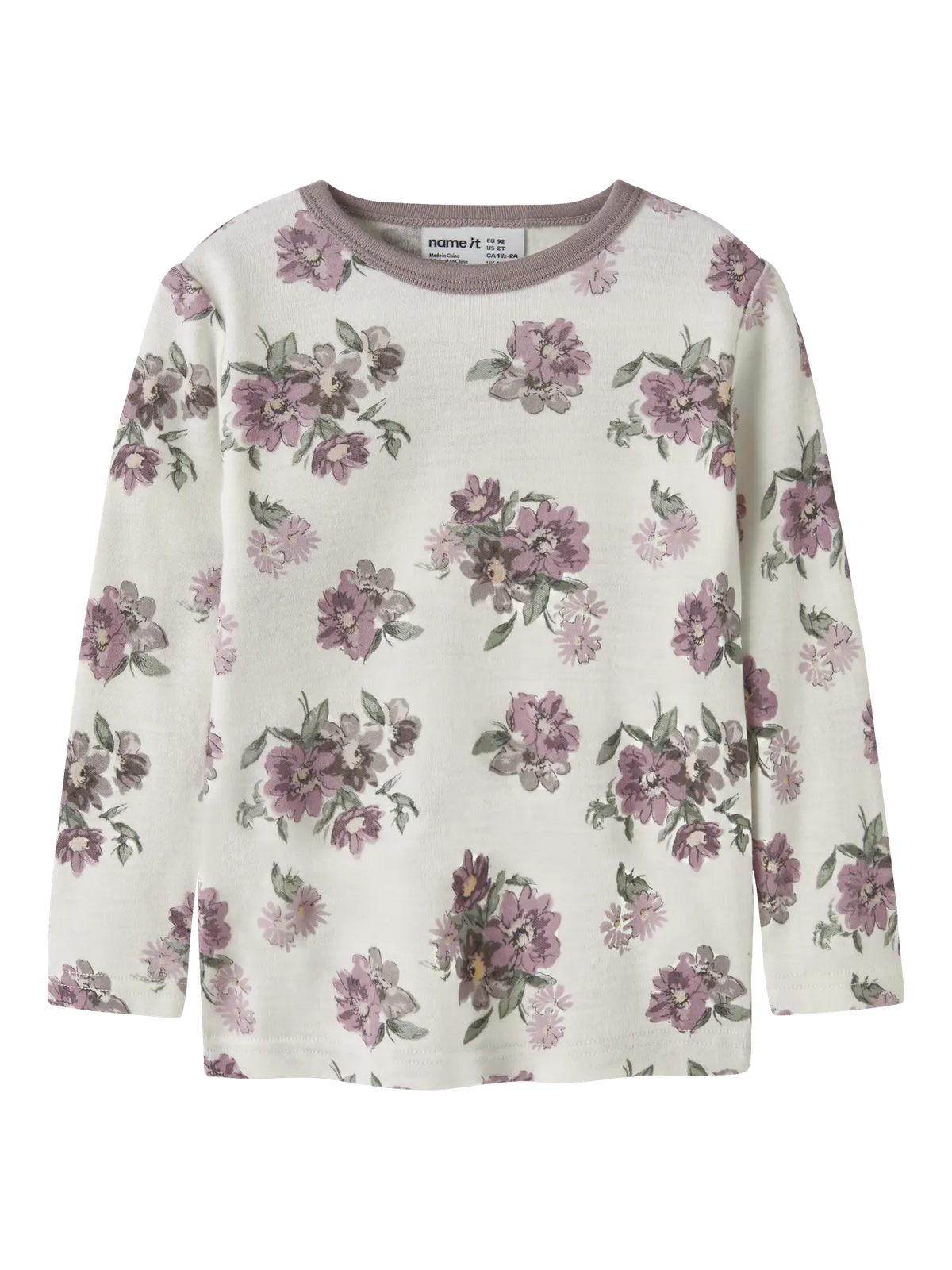 Name it - Ulltrøye «WILLITUS» Mini Snow White Blomster