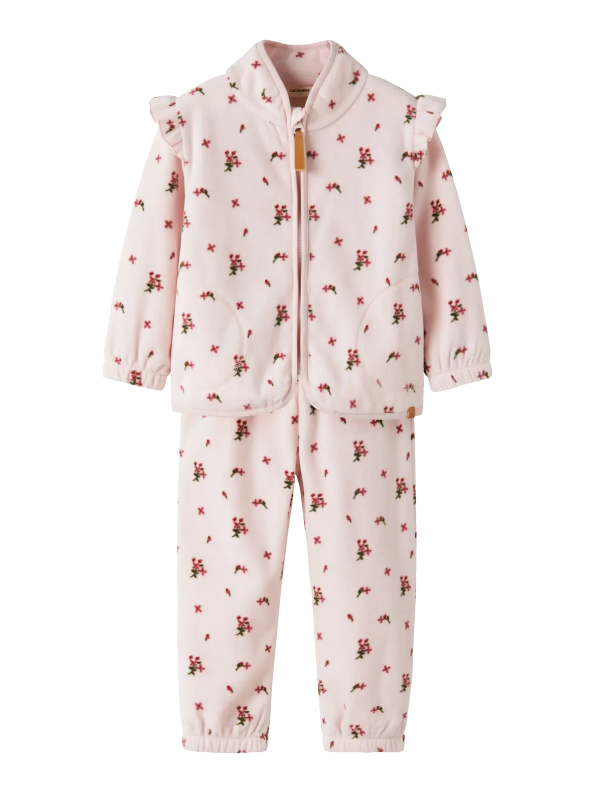 Name it Fleecesett LASPEKTRA Mini Hushed Violet Blomster