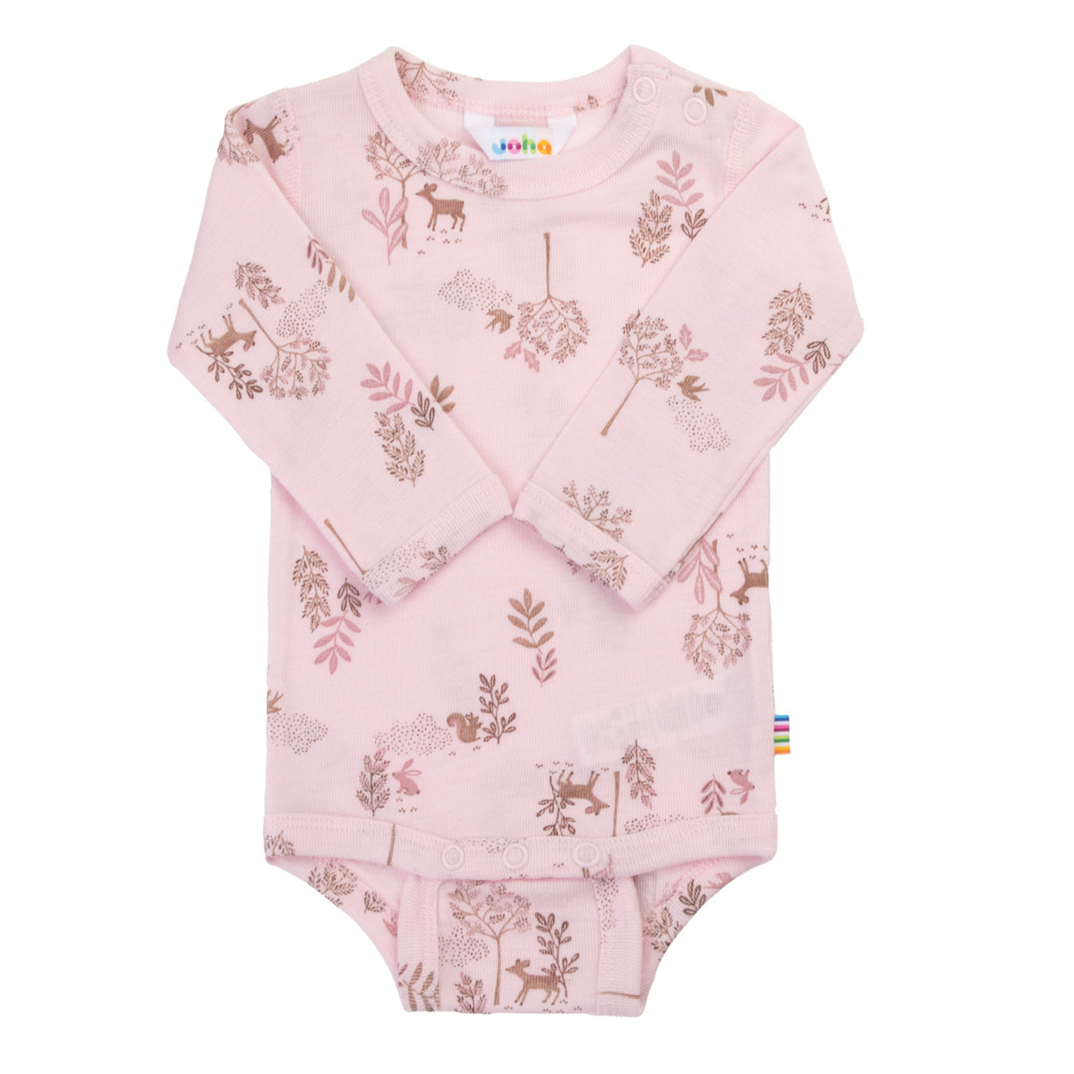 Joha - Body i ull/silke «Deer» Lys rosa