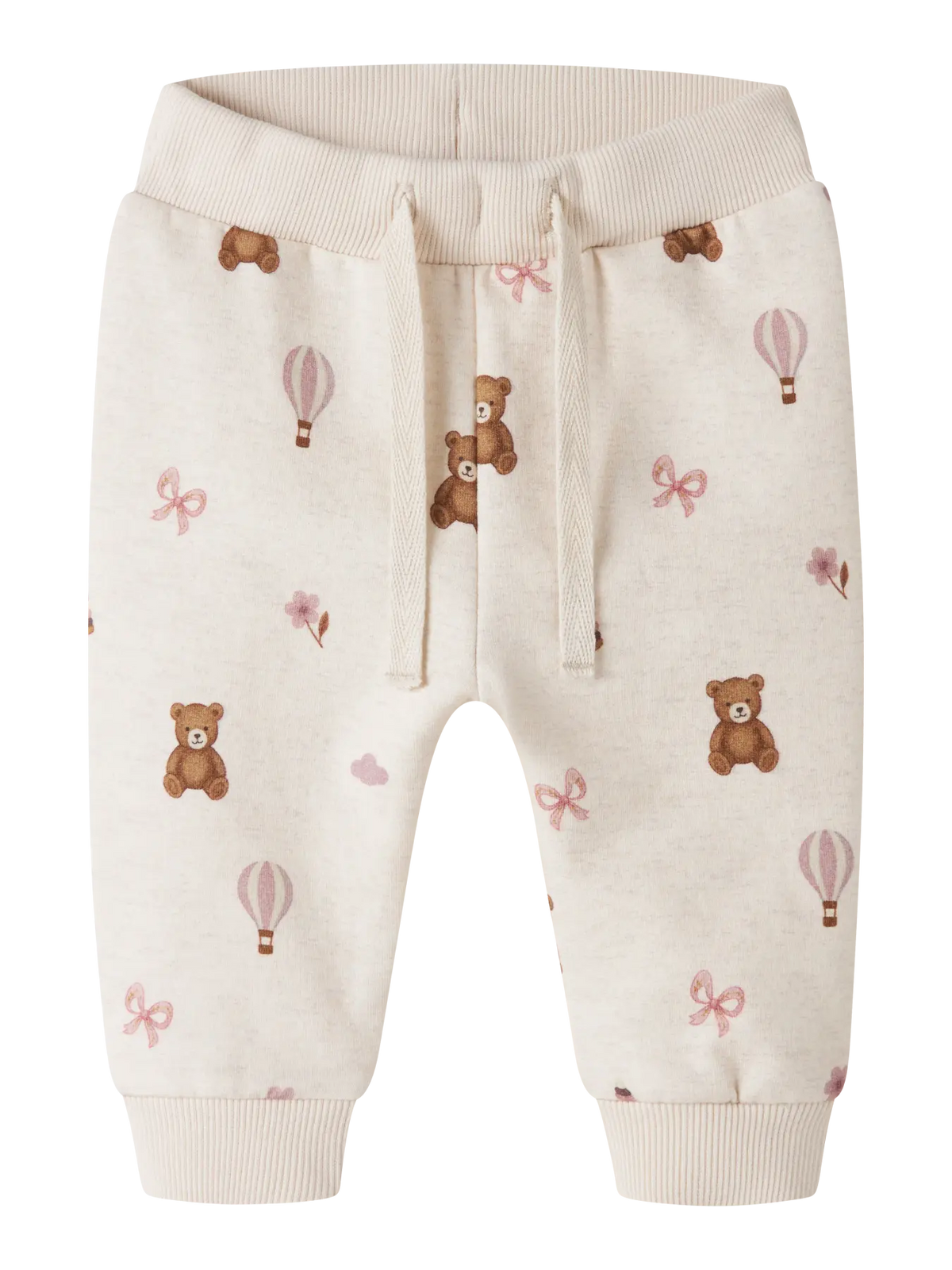 Name it sweatbukse RAGINE Peyote Melange med bamser, sett forfra