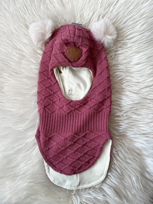 Need it - Balaclava i ull/bomull "Pote" Fin rosa