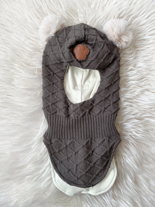 Need it - Balaclava i ull/bomull "pote" Varm brun
