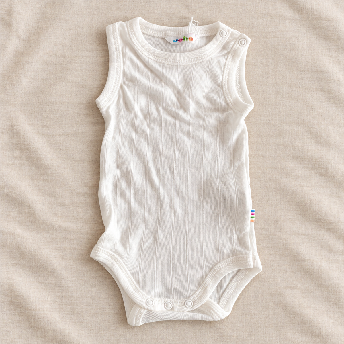 Joha - Body uten ermer i ull/silke Off-white