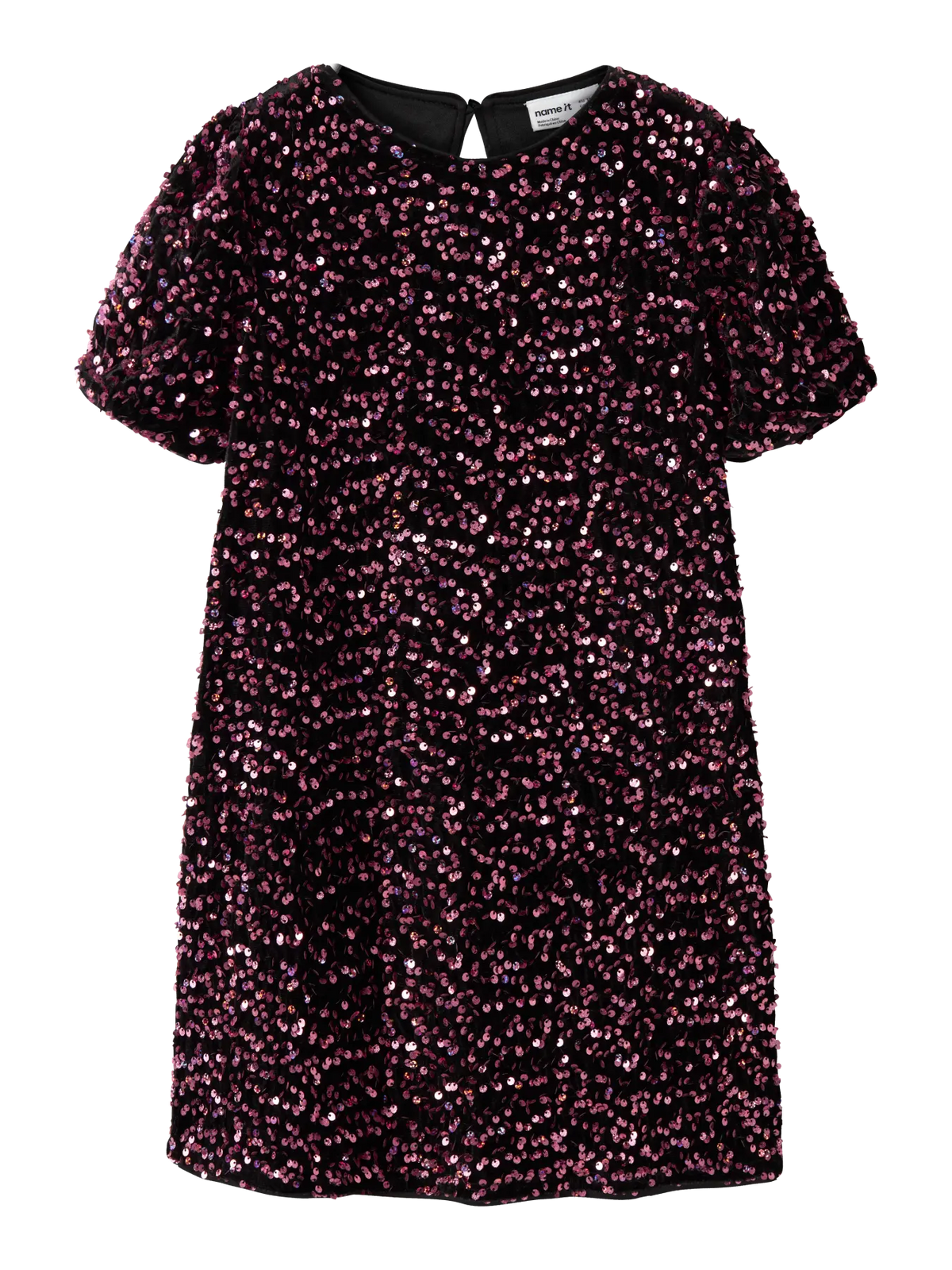 Name it tunika FRUNICA Catawba Grape med paljetter, sett forfra