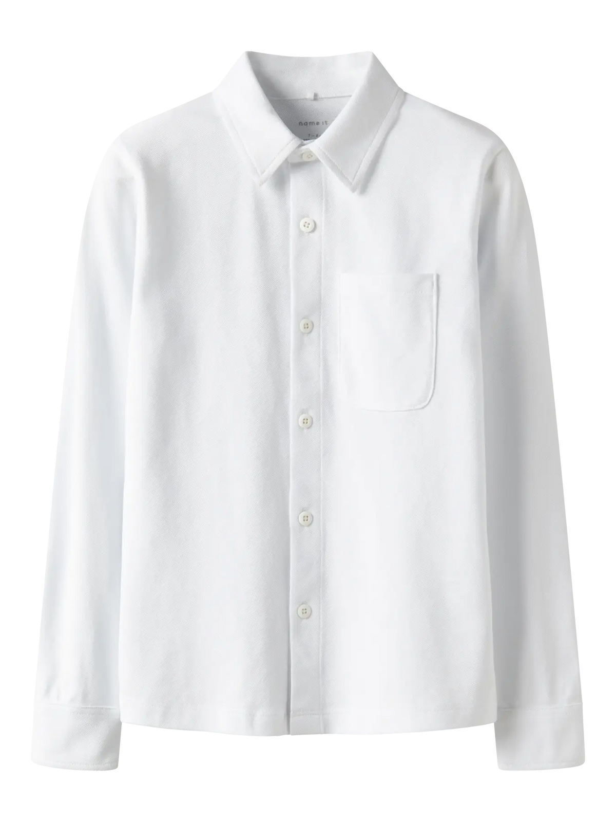 Name it skjorte RON Bright White, sett forfra