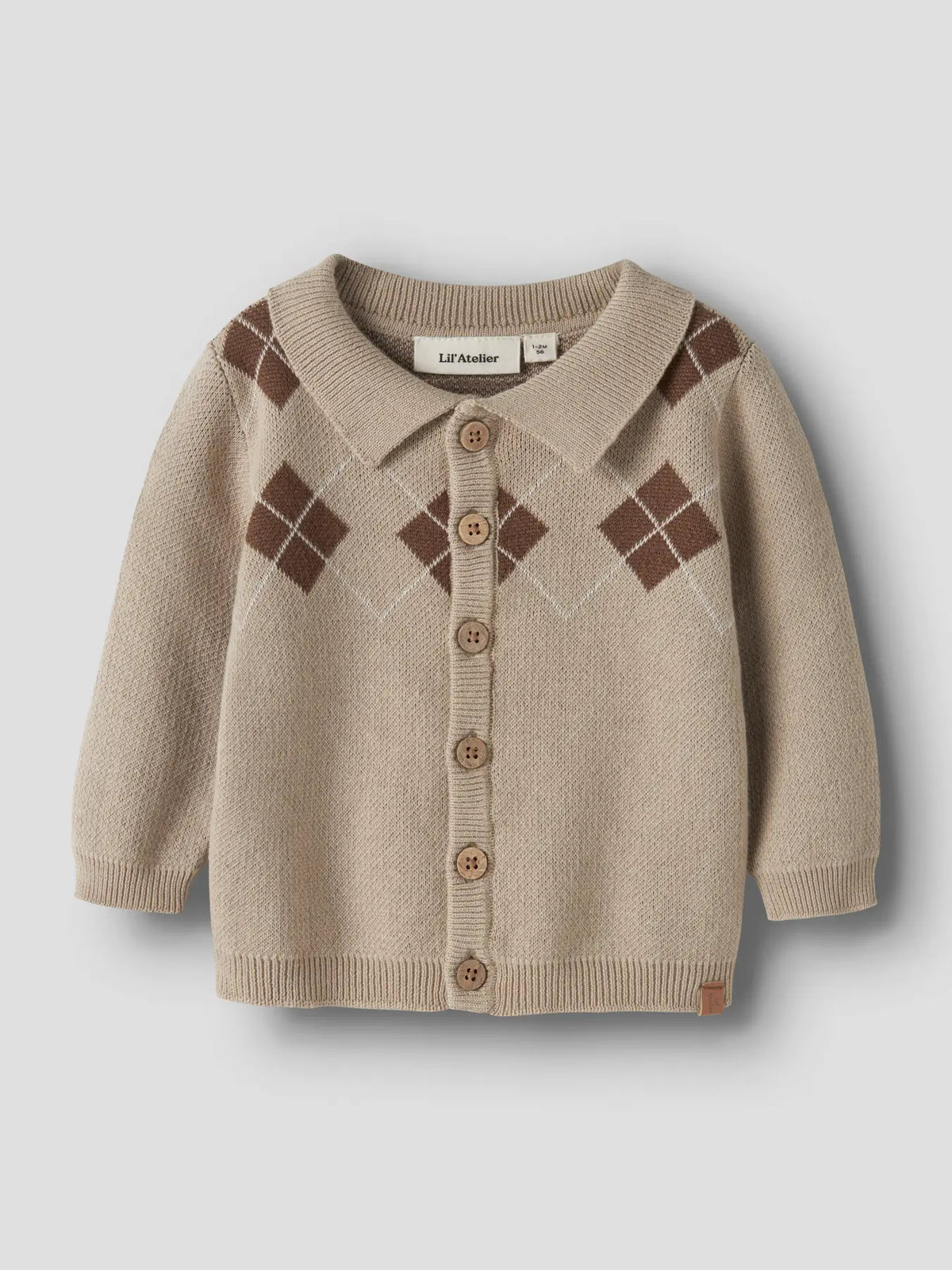 Lil`Atelier strikket cardigan RONAN White Pepper