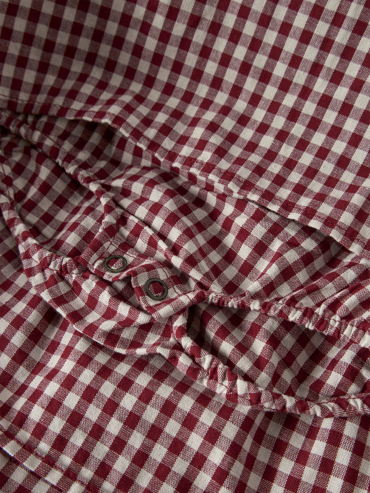 Lil`Atelier bodykjole FROANNE Biking Red, detalj trykknapper