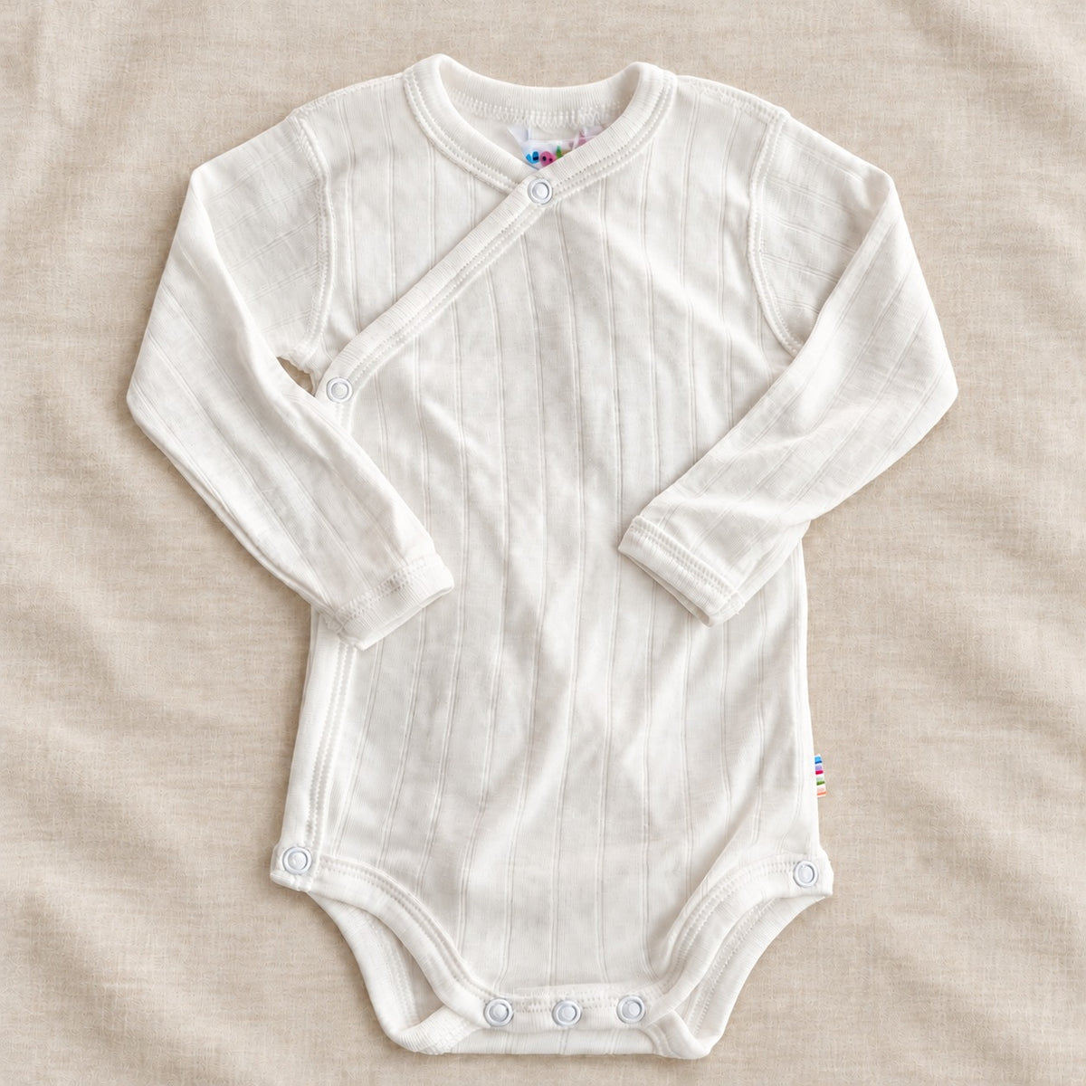 Joha fold-over body i ull/silke off-white, sett forfra