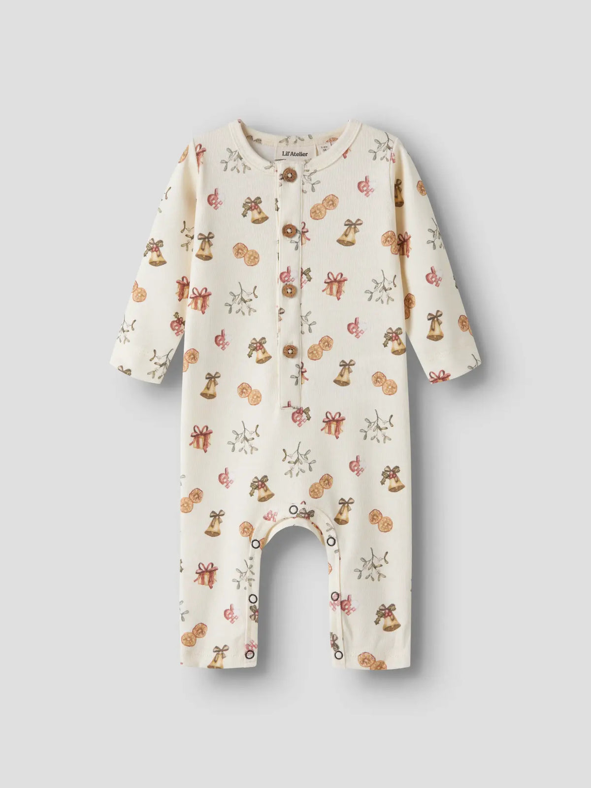 Lil`Atelier heldrakt LAYO Turtledove med julemønster Old Christmas