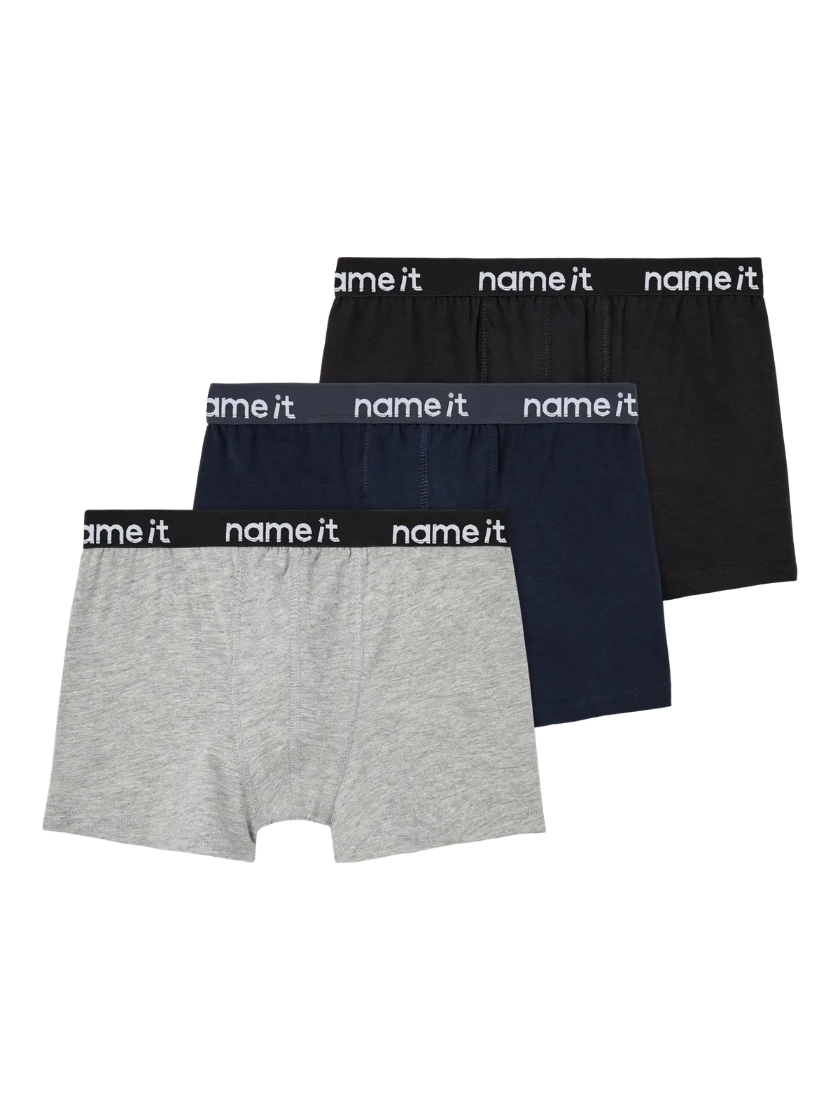 Name it boksershorts 3-pk Black, forfra