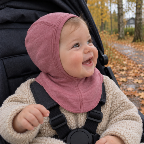 Need it - Balaclava i ull/bambus "Digg" Koselig Rosa