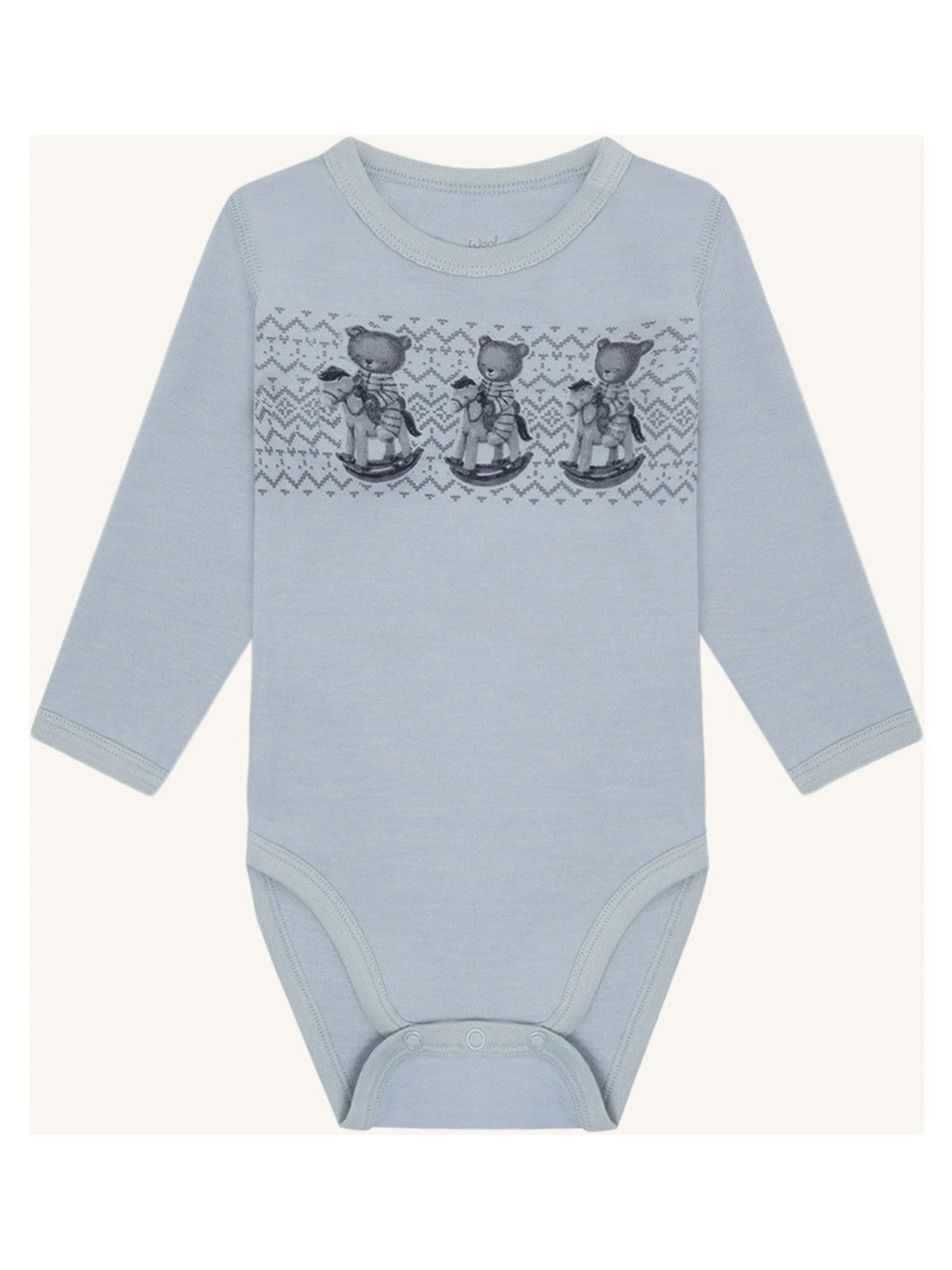 Hust and Claire - Body i ull/bambus Teddy Baby Blue