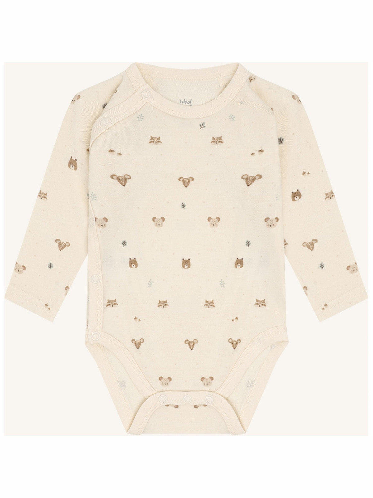 Hust and Claire - Fold-over body i ull/bambus Forest Off White