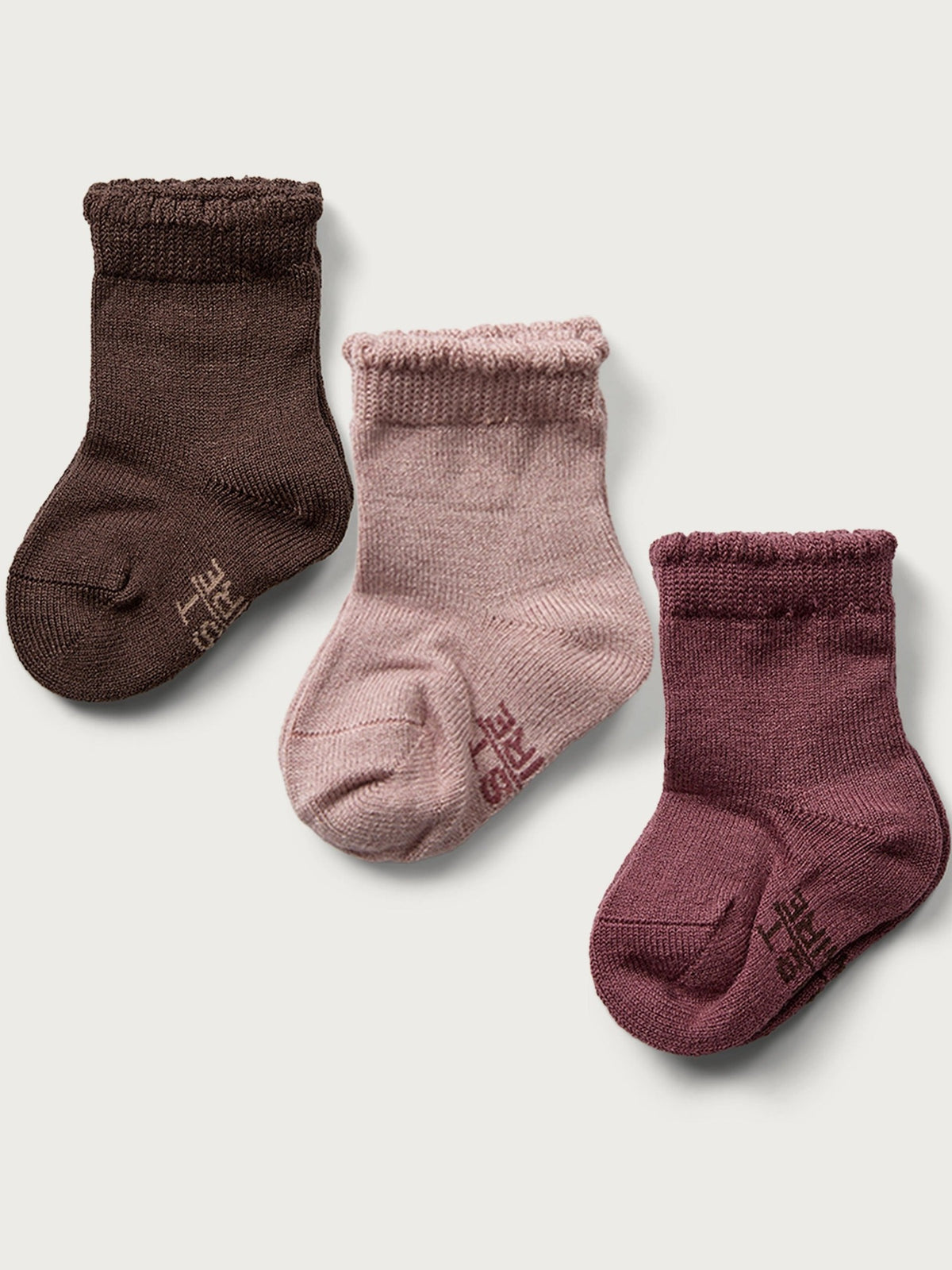 Hust and Claire - 3pk Sokker i ull/bambus Old Rose