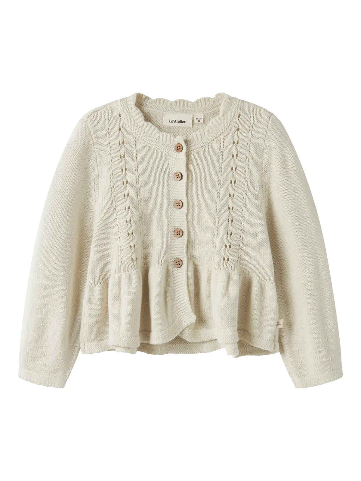Lil`Atelier cardigan RAMLA Turtledove, forfra