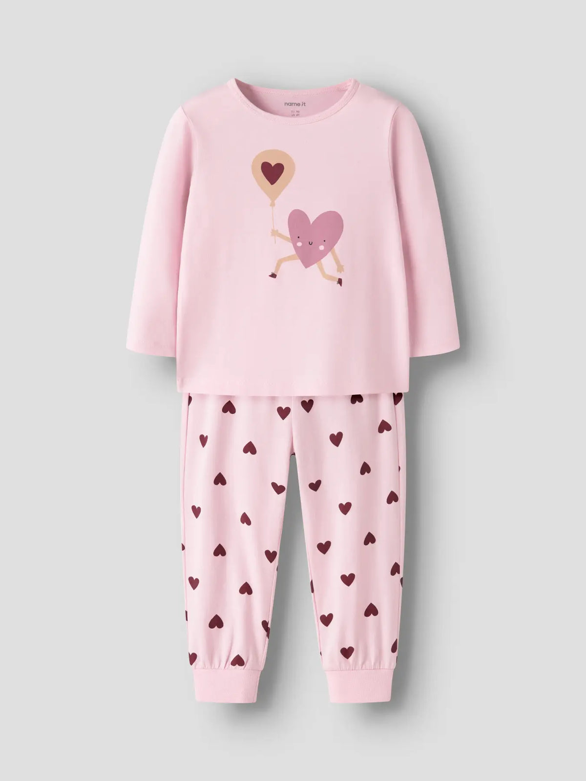 Name it nattsett CUTIE HEART Parfait Pink, detalj