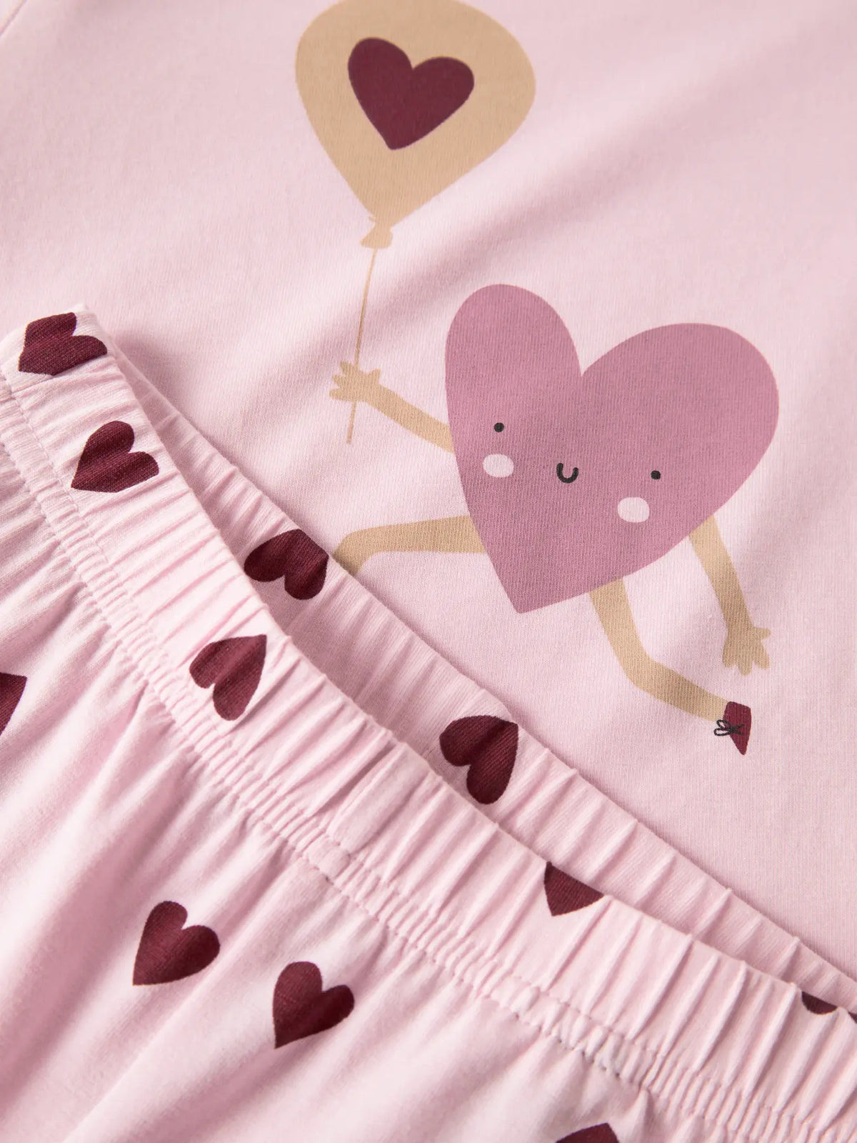 Name it nattsett CUTIE HEART Parfait Pink, bukse