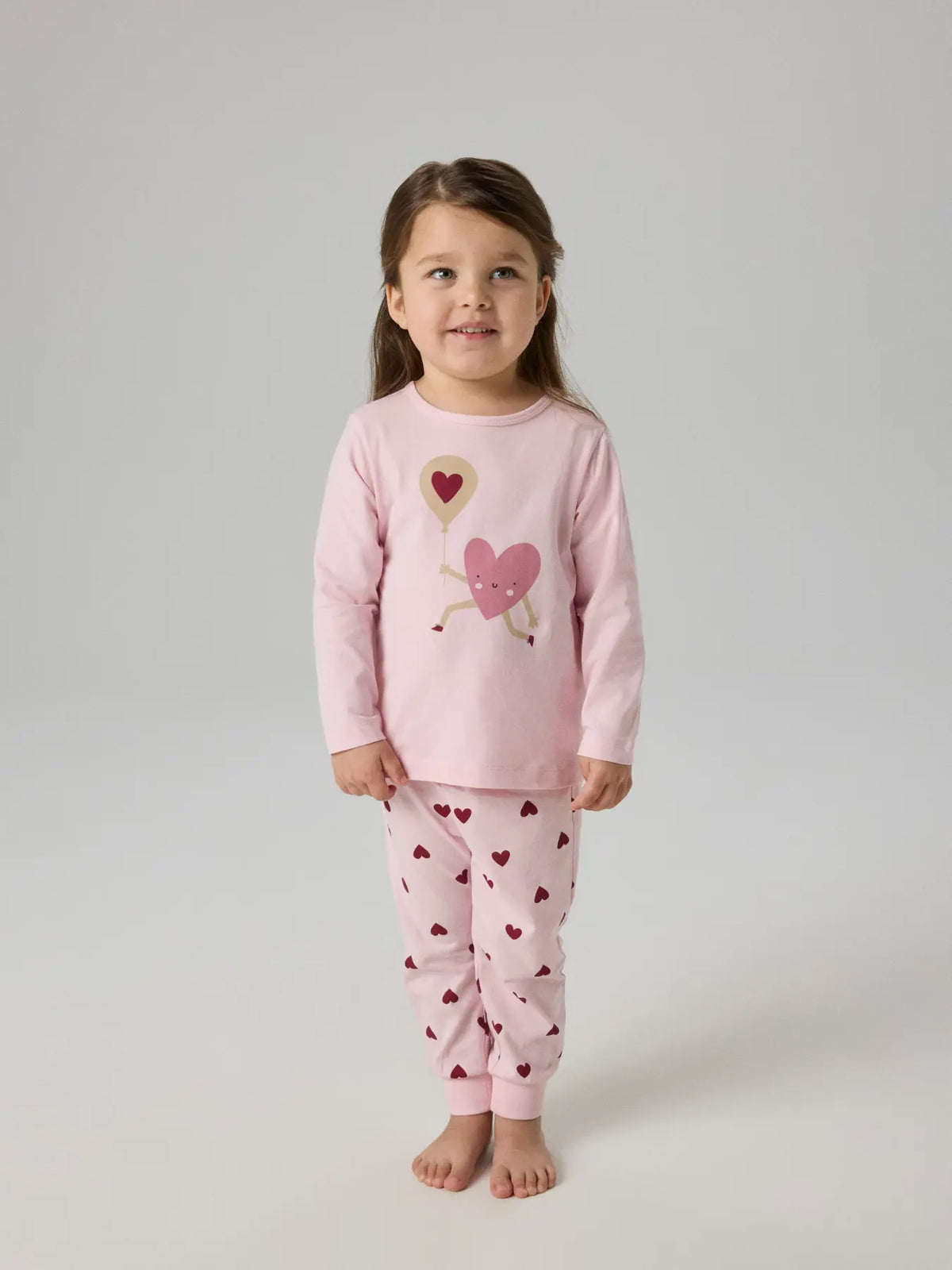Name it nattsett CUTIE HEART Parfait Pink, mønster