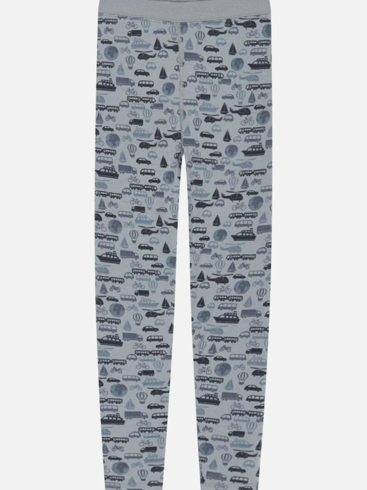 Hust and Claire - Leggings i ull/bambus "Laki Cars" Blue wind